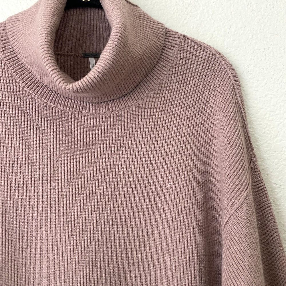Free People Sweater Womens XS Softly Structured Knit Tunic Dusty Mauve Pullover - Picture 4 of 10